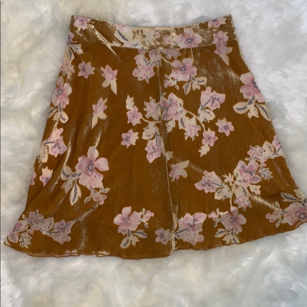 velvet patterned skirt